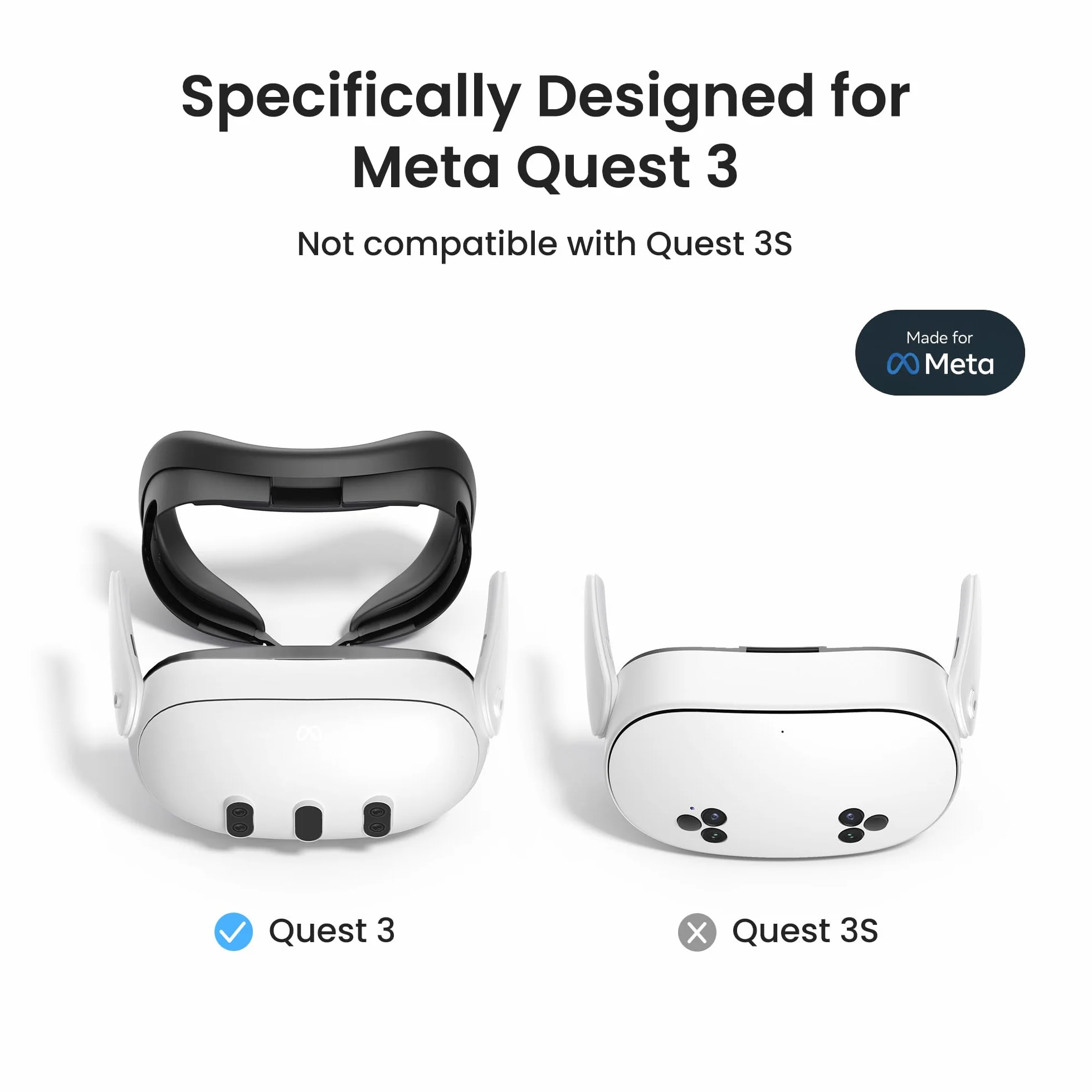 KIWI design F3 silikonowa nakładka na twarz kompatybilna z Meta Quest 3, odporna na pot osłona twarzy VR, nie dla Quest 3S