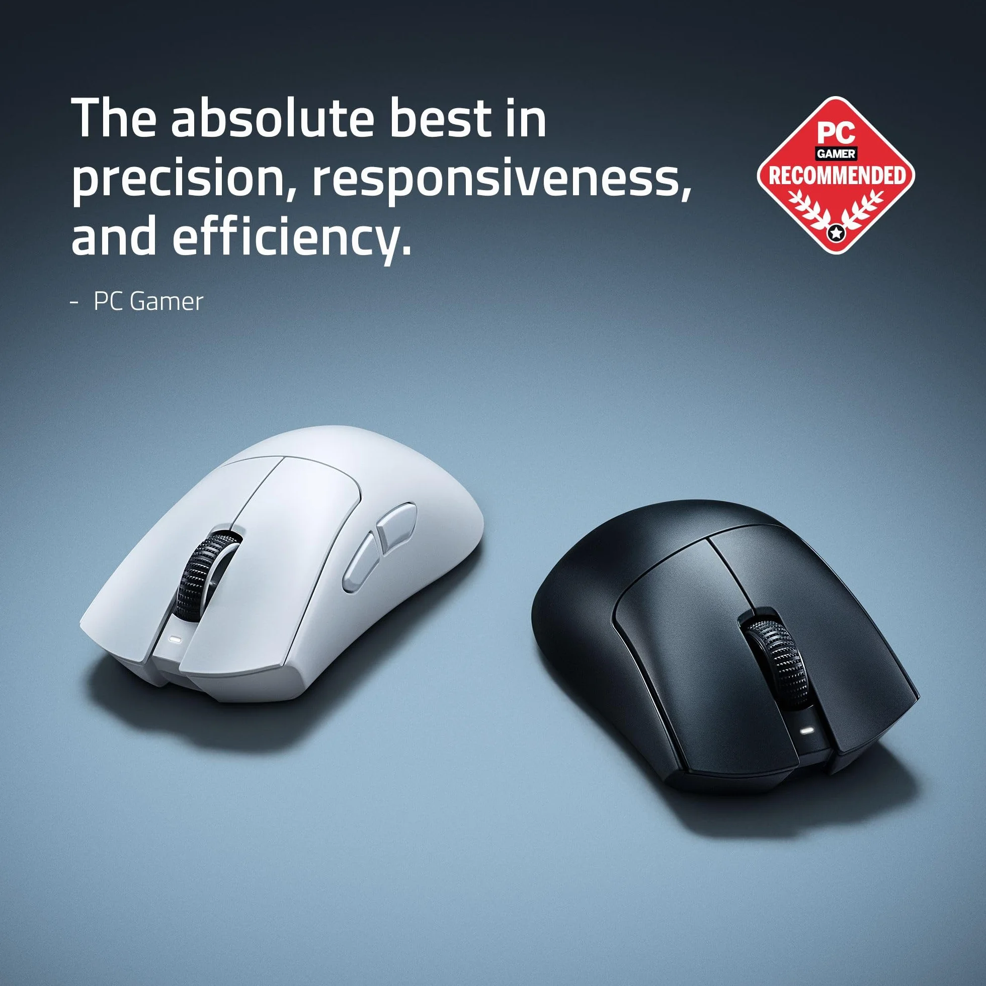 Razer DeathAdder V4 Pro bezprzewodowa mysz ergonomiczna 57 g 2,4 GHz Hyperspeed Focus Pro 45K 8K Hz Polling przełączniki optyczne Gen-4 Biały