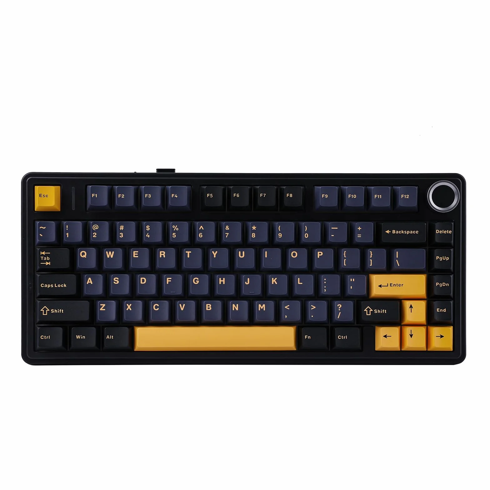 EPOMAKER x Aula F75 Klawiatura mechaniczna Gasket w rozmiarze 75%, bezprzewodowa, Bluetooth, USB-C, z pięcioma warstwami poduszek, przycisk, RGB, bateria, NKRO (czarna, Ice Vein Switch)