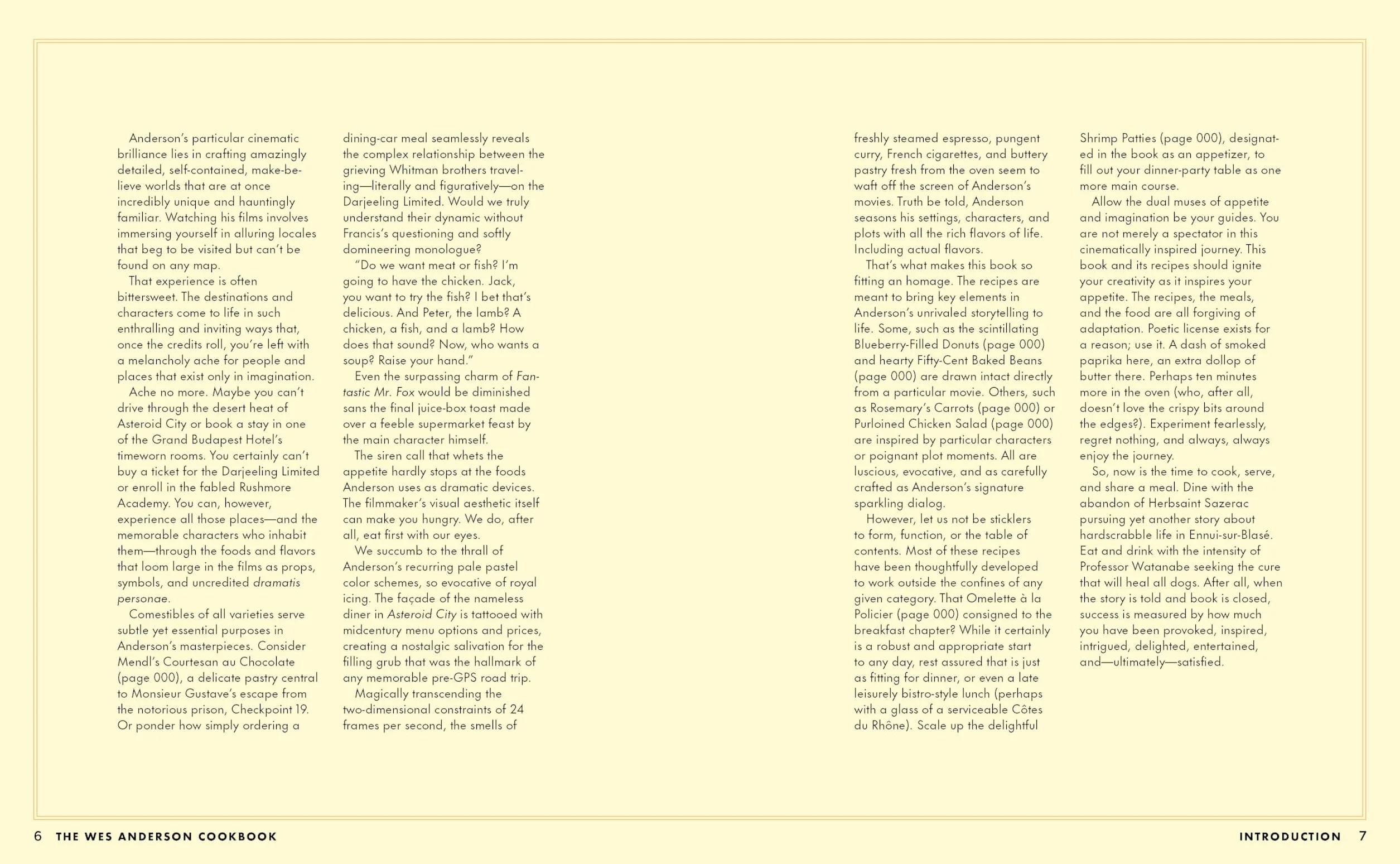 The Wes Anderson Cookbook: Whimsical Recipes Inspired by the Director and His Films