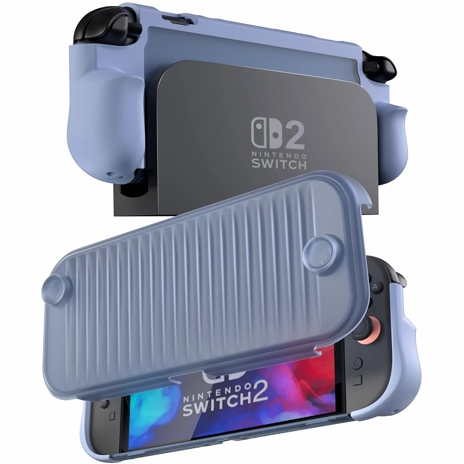 ProCase Etui dokujące do Nintendo Switch 2 2025, pokrowiec ochronny Slim Grip z uchwytem na przełącznik 2 konsole 7,9 cala, ergonomiczne gniazdo i szybkie uwalnianie - granatowy