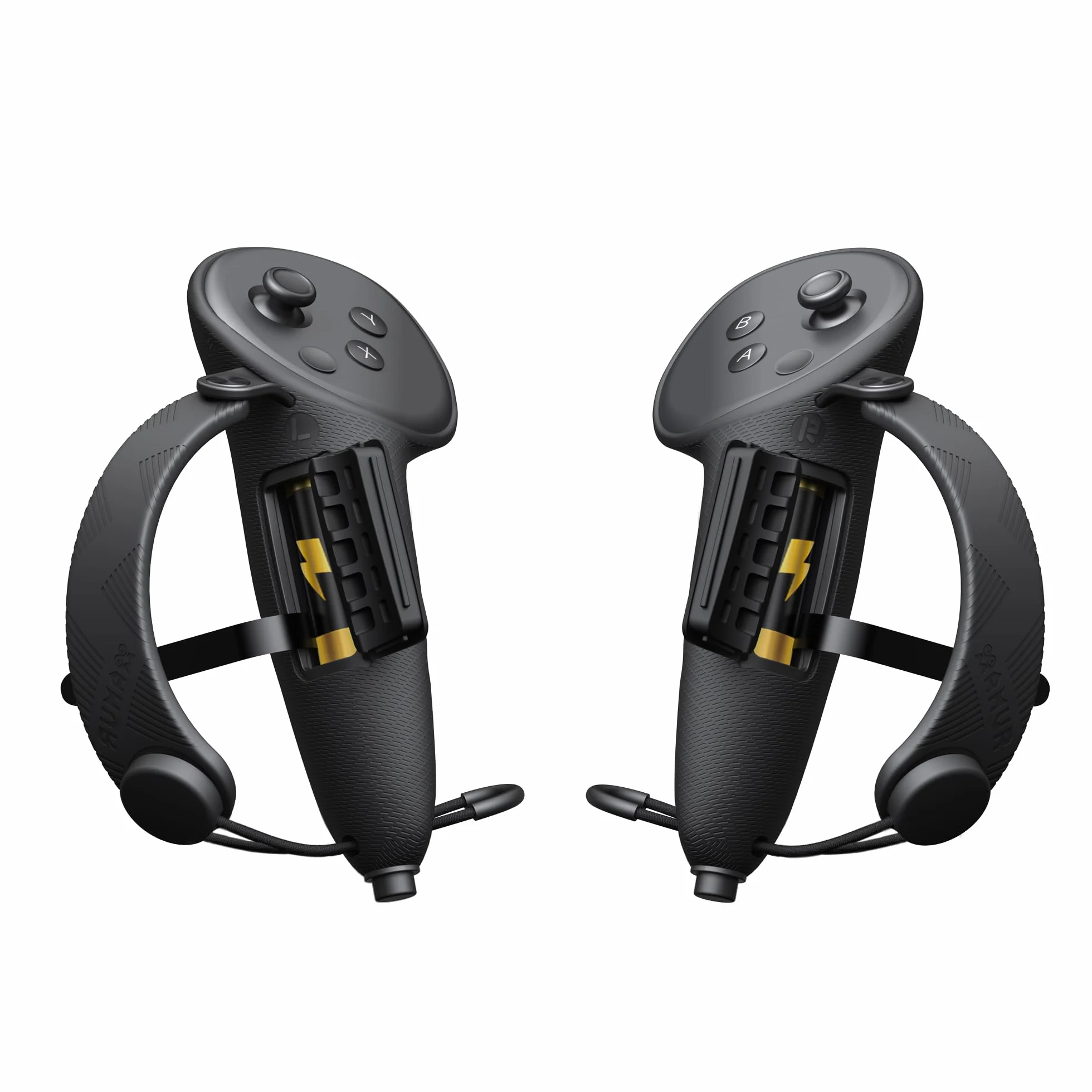 AMVR Rozszerzona osłona uchwytu kontrolera, kompatybilna z akcesoriami Meta/Oculus Quest 3S/Quest 3, z osłoną otwierania baterii i ochroną paska na kostkę