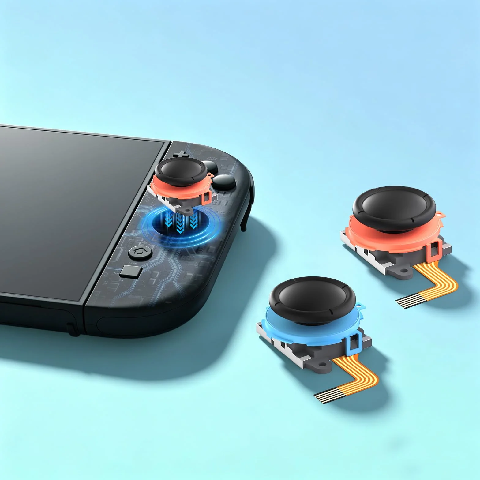 AKNES GuliKit TMR Wymiana Joysticka Kompatybilna z Nintendo Switch 2 JoyCon, Odporny na Dryf i Drgania Elektromagnetyczny Czujnik Analogowego Drążka z Narzędziem Naprawczym dla JoyCon 2 Controller