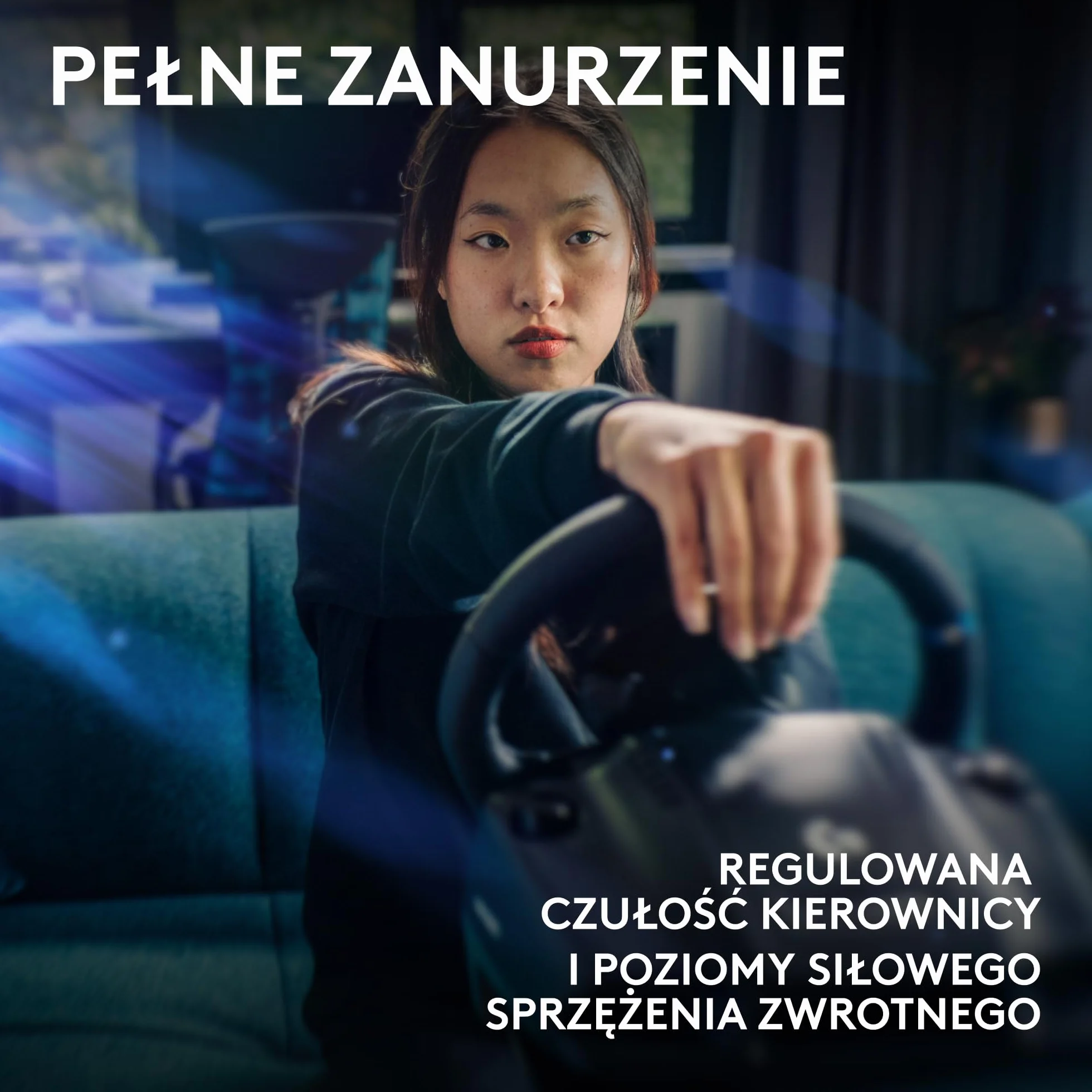 Logitech G G923 Kierownica wyścigowa i pedały, siłowe sprzężenie zwrotne TRUEFORCE 1000 Hz, responsywna forma kierowania, podwójne sterowanie uruchamianiem sprzęgła, skóry, PS5, PS4, PC, Mac - Czarny