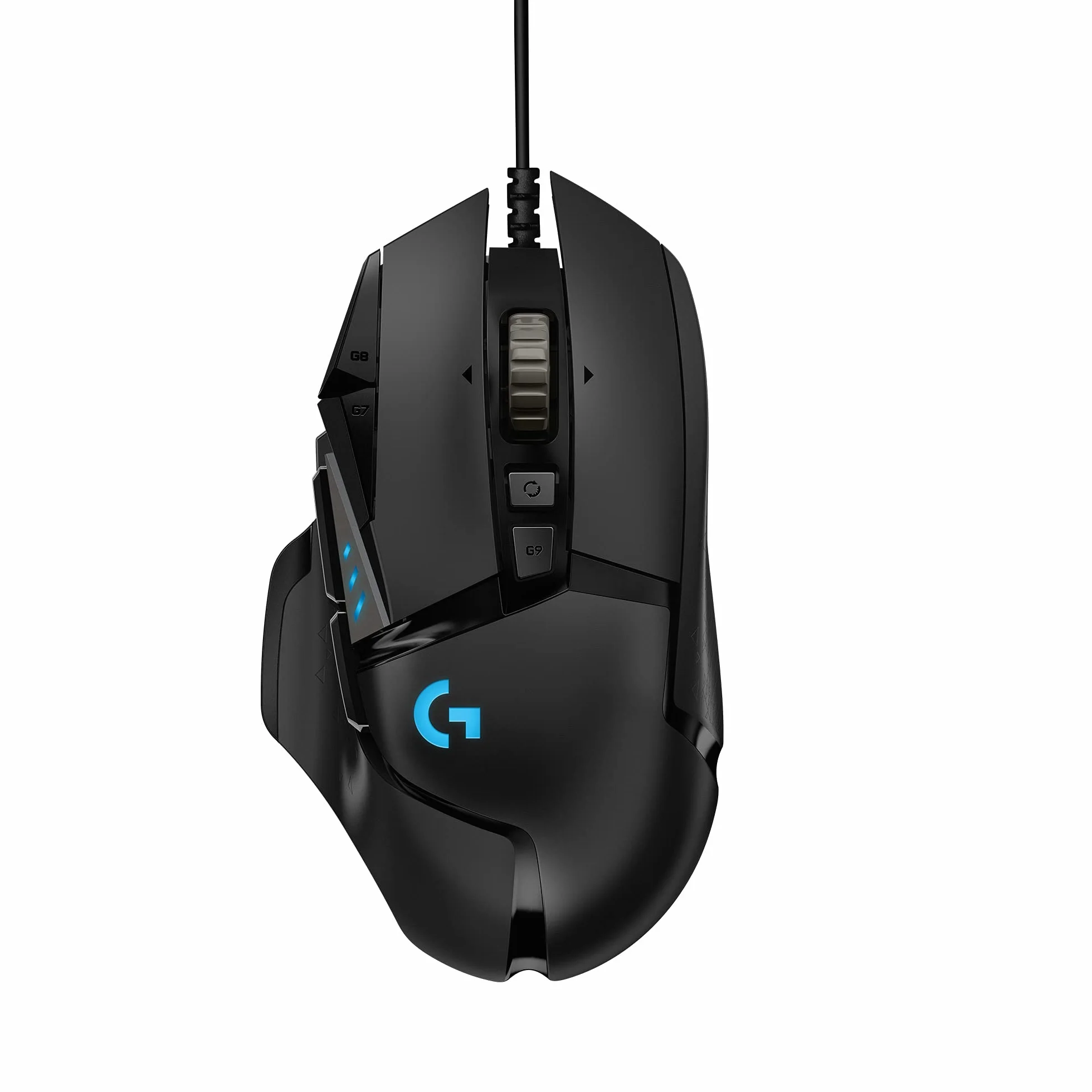 Logitech G G502 HERO Ratón Gaming con Cable Alto Rendimiento, Captor HERO 25K, 25,600 DPI, RGB, Peso Personalizable, 11 Botones Programables, Memoria Integrada, PC/Mac - Negro