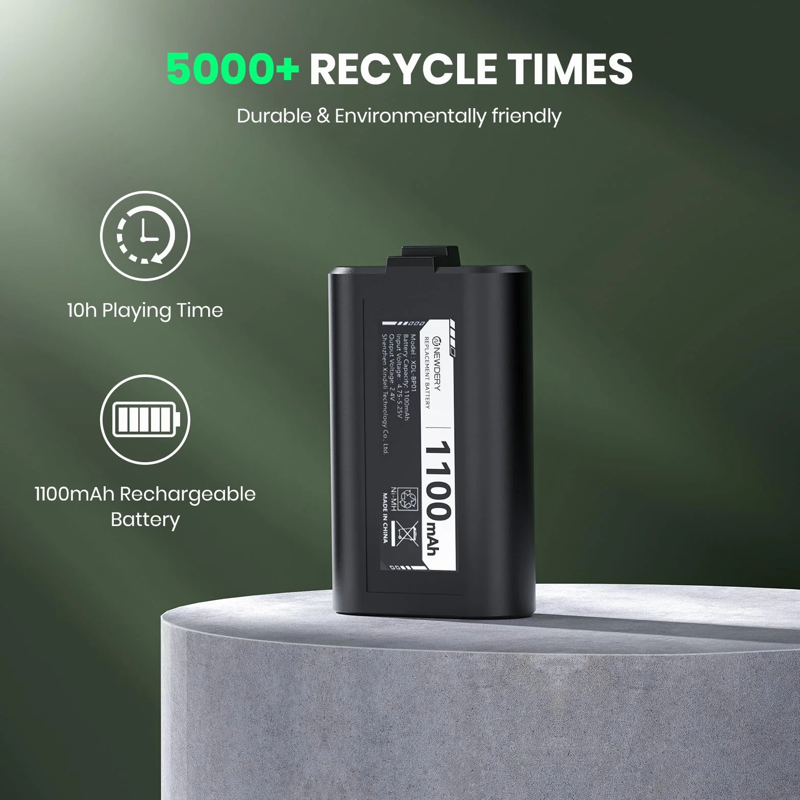 NEWDERY Solo Charger Station do kontrolerów bezprzewodowych Xbox, szybka stacja ładująca, pojedyncza podstawka ładująca do kontrolera Xbox One/serii X|S