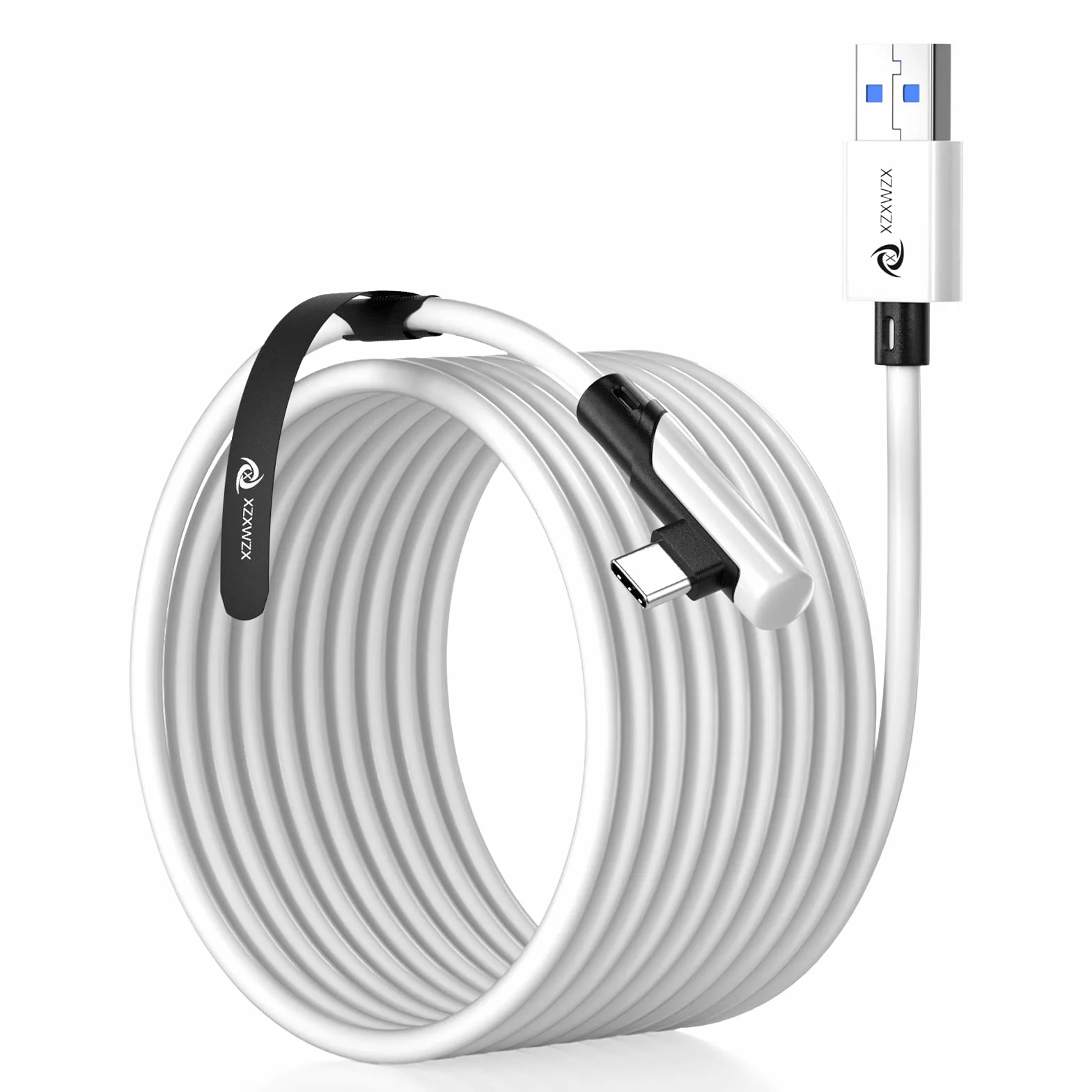 Kabel łączący 5 m kompatybilny z akcesoriami Oculus Meta Quest 3, Quest 2/Pro/Pico 4 i komputerem PC/Steam VR, przewód ładujący Kabel USB 3.1 na USB C do zestawu słuchawkowego VR i komputera do gier