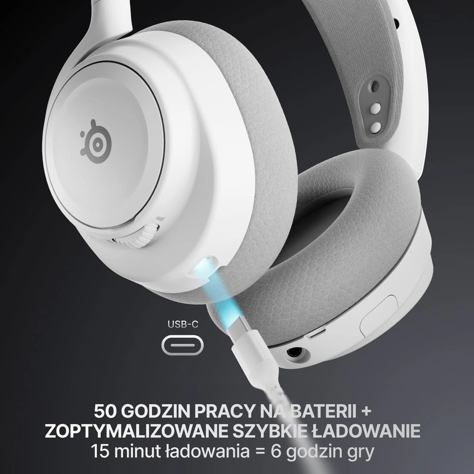 SteelSeries Arctis Nova 7 Wireless Gen 2 do gier, 50H, przetworniki neodymowe, 2,4 GHz/Bluetooth, PC, PS5, Switch